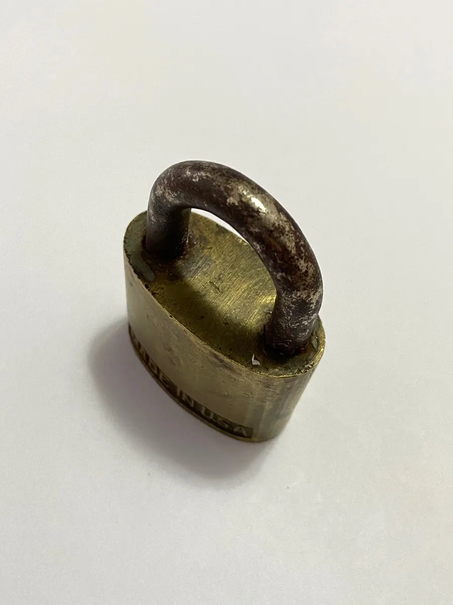 Cadeado Antigo Fraim 5-disc Cylinder - Made In Usa Dourado