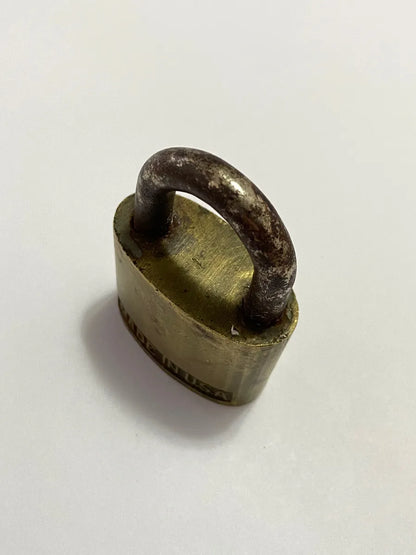 Cadeado Antigo Fraim 5-disc Cylinder - Made In Usa Dourado