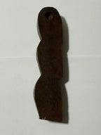 Escultura Antiga Madeira Entalhada 3 Rostos Totem Ancestral