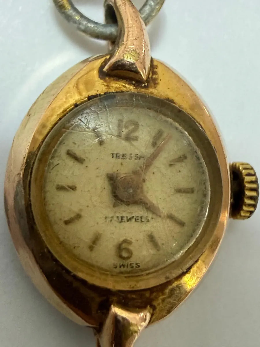 Relógio Antigo Tressa Swiss 17 Jewels Dourado