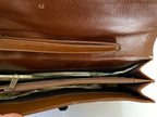 Carteira Clutch Antiga H. Laufer Couro Marrom Marrom