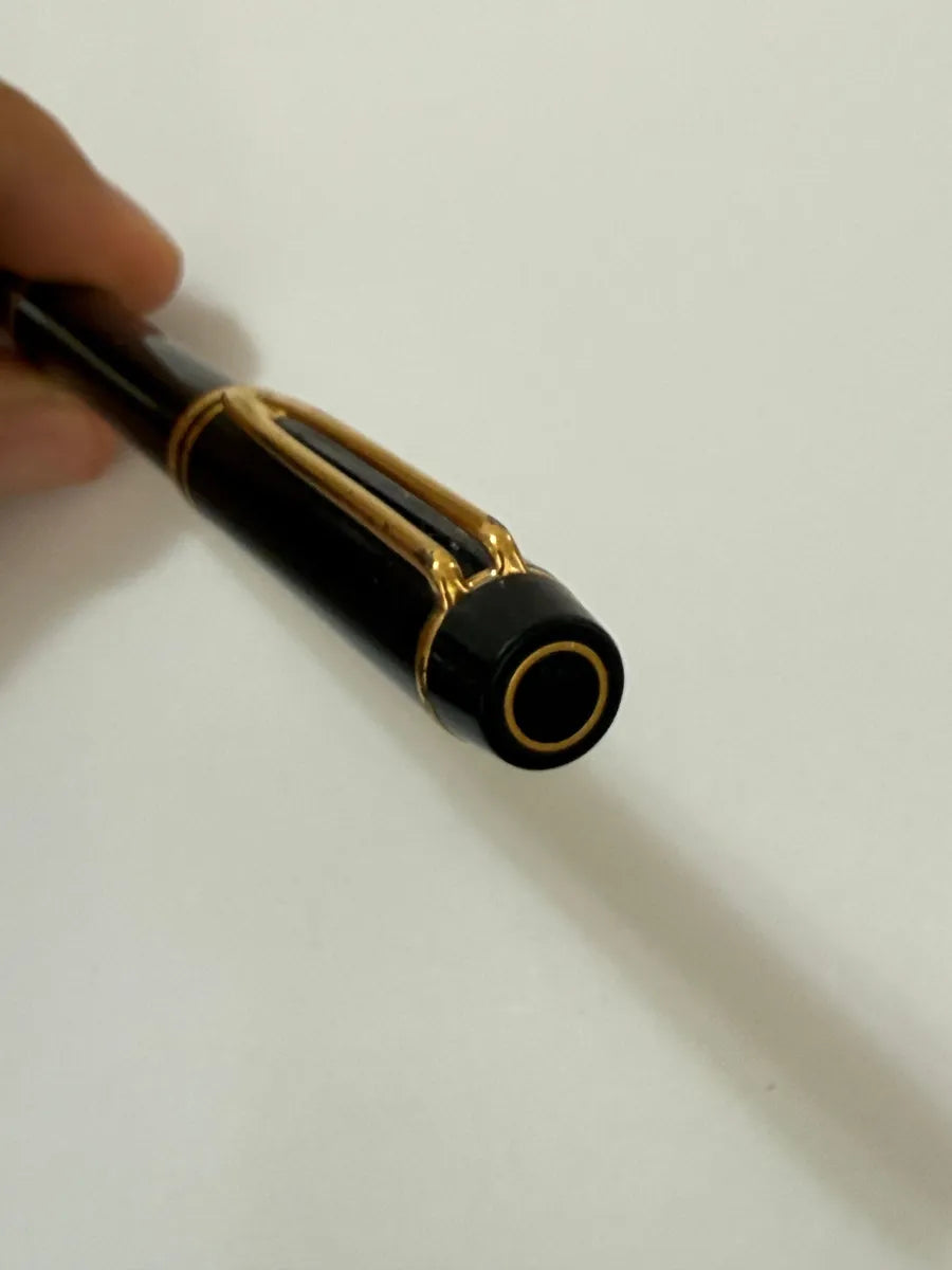 Caneta Antiga Waterman Preta Com Dourado Made In France Preta E Dourada