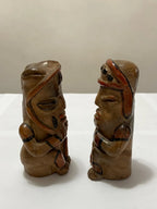 Par De Figuras Em Cerâmica Antiga Estilo Pré-colombiano