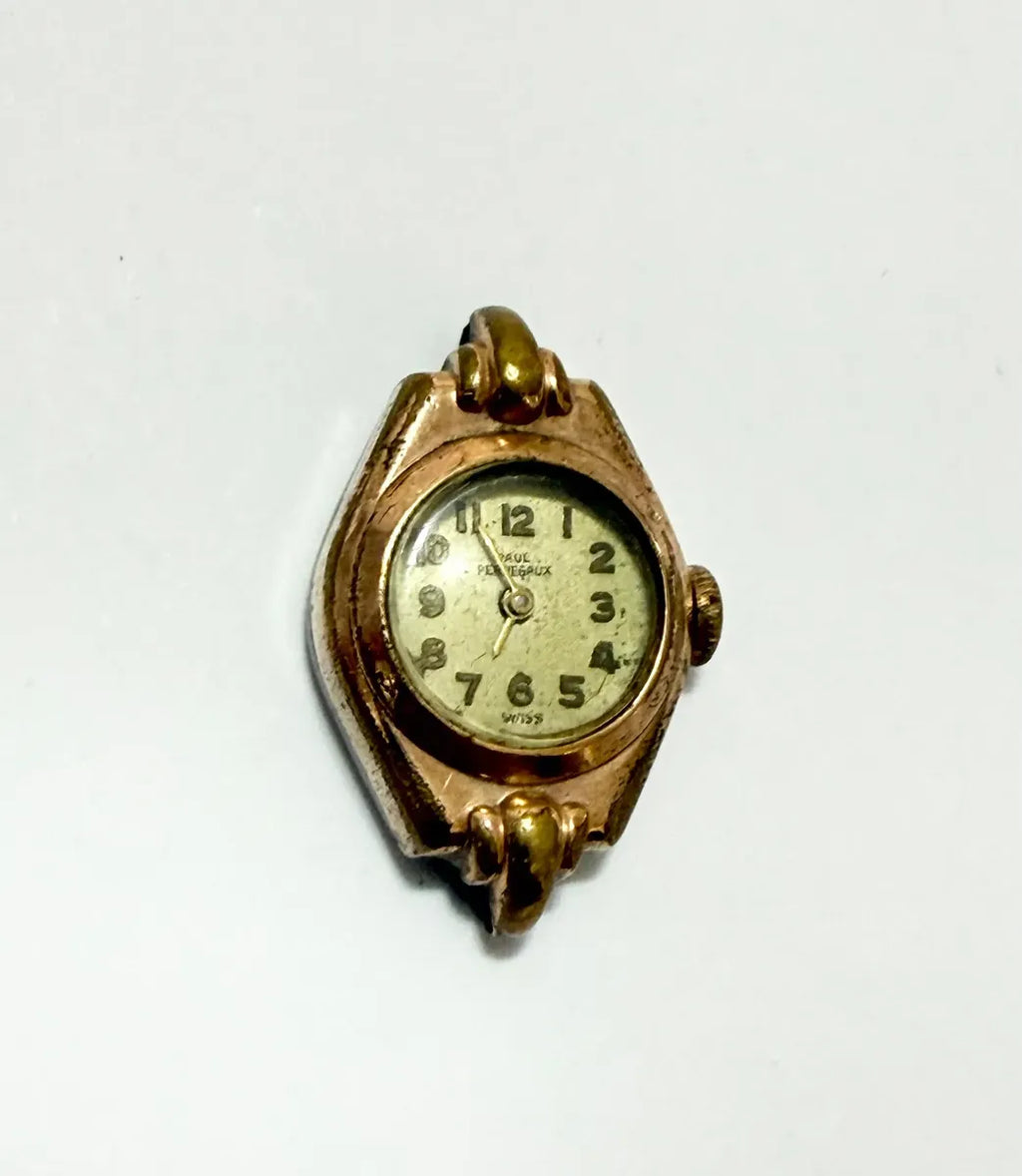 Relógio Antigo Suiço Paul Perregaux Swiss Dourado
