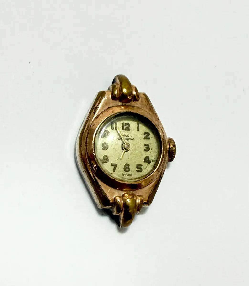 Relógio Antigo Suiço Paul Perregaux Swiss Dourado