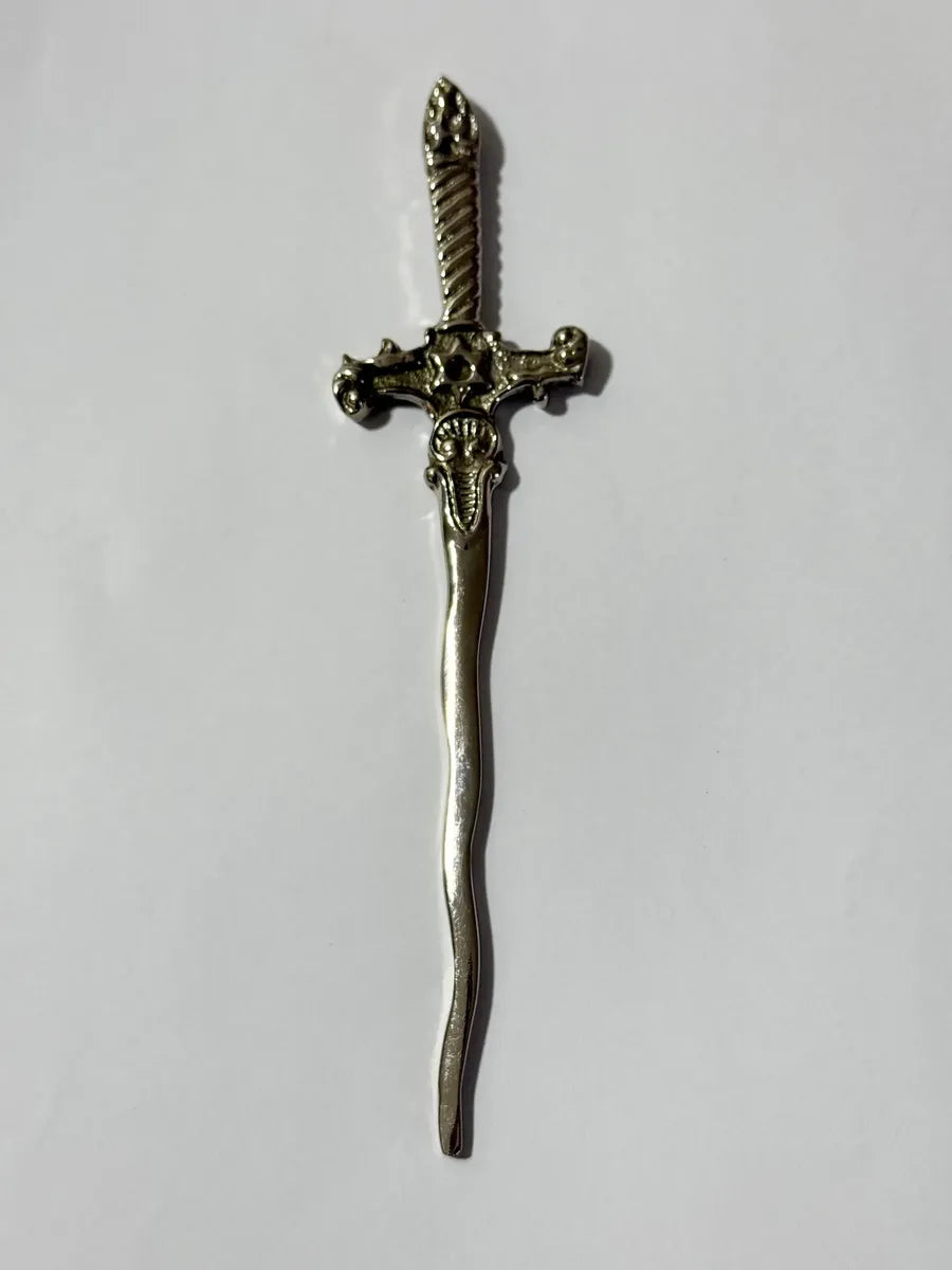 Abridor De Cartas Antigo Espada Medieval Metal Curva 16cm