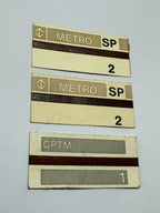 Lote 3 Bilhetes Antigos Metrô Sp Cptm Colecionáveis