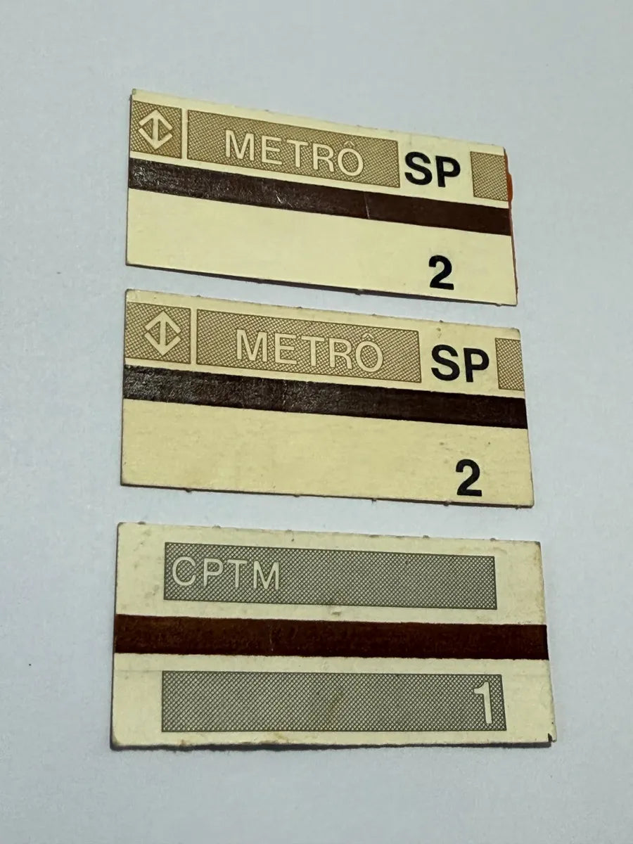 Lote 3 Bilhetes Antigos Metrô Sp Cptm Colecionáveis