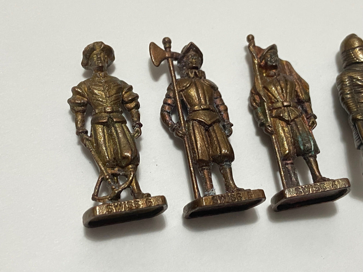 Miniaturas Antigas Soldadinhos De Chumbo Swiss Marrom