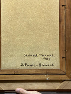 Shokichi Takaki 1984 - Quadro Antigo Óleo S/ Tela Flores