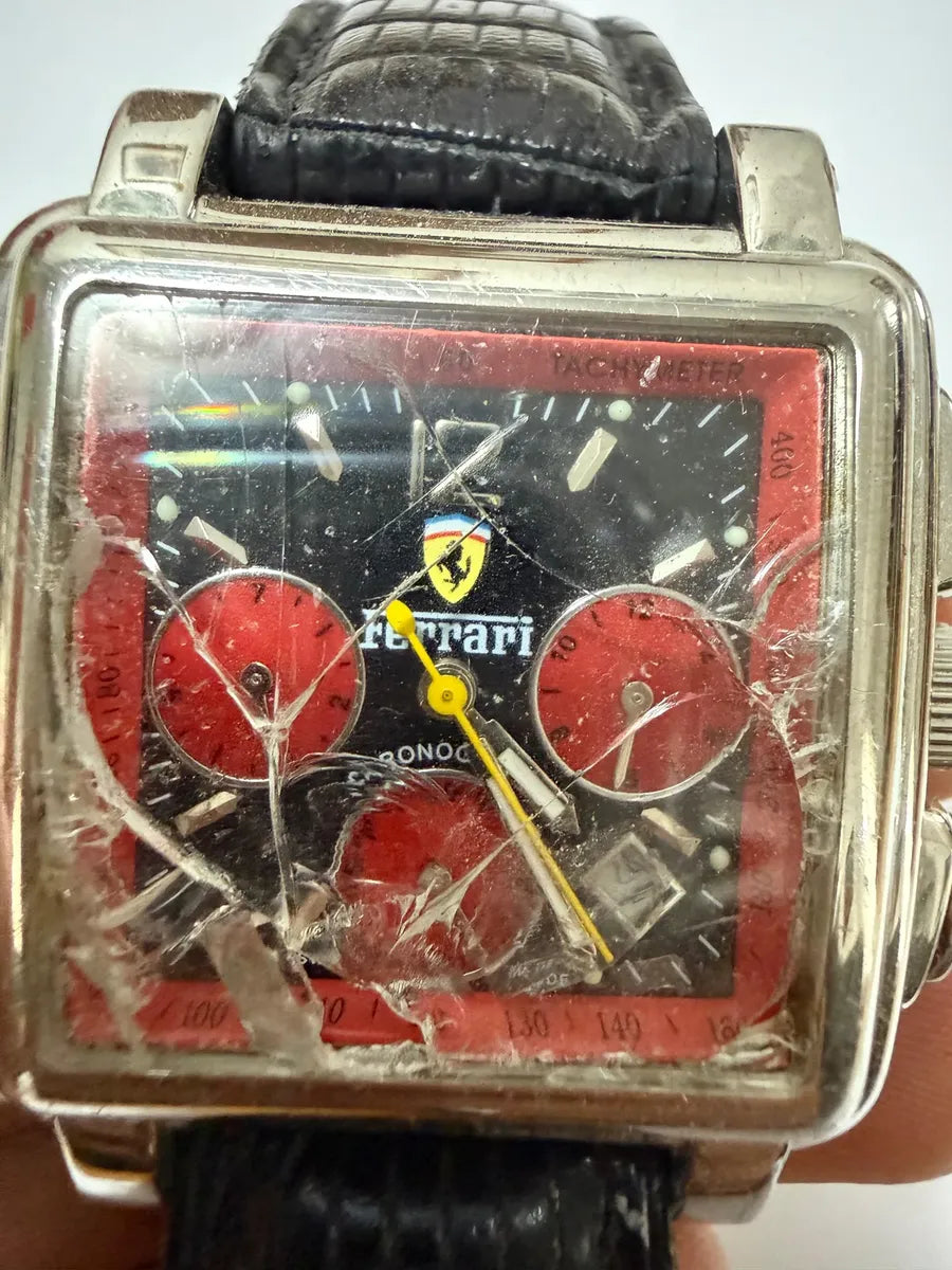 Relógio Ferrari Cronógrafo Quadrado A23330m Funcionando
