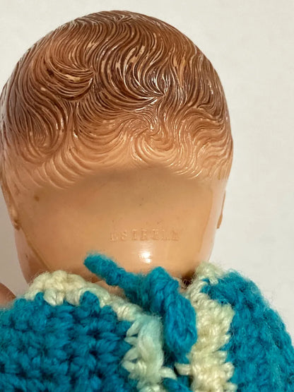 Boneca Estrela Antiga C/ Roupinha Croche E Olhos De Dormir