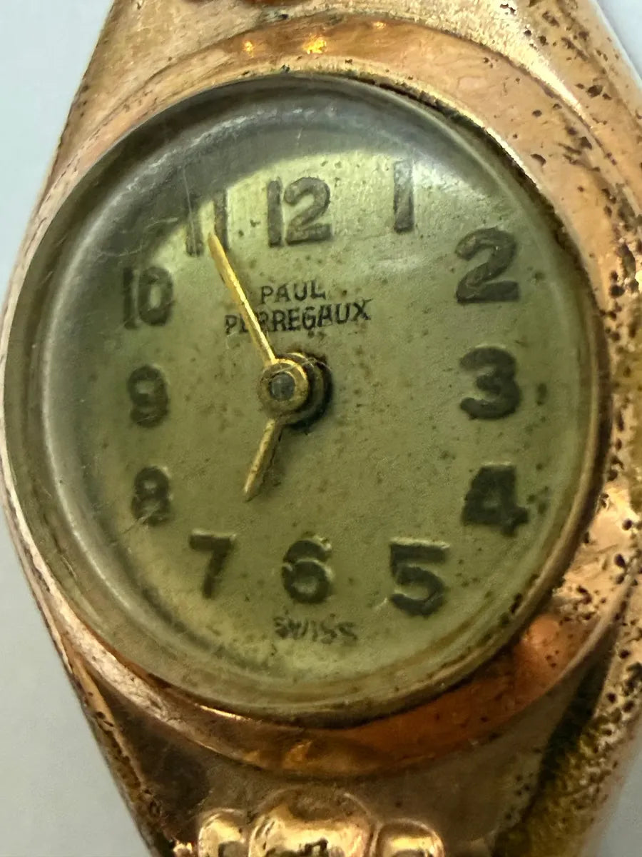 Relógio Antigo Suiço Paul Perregaux Swiss Dourado