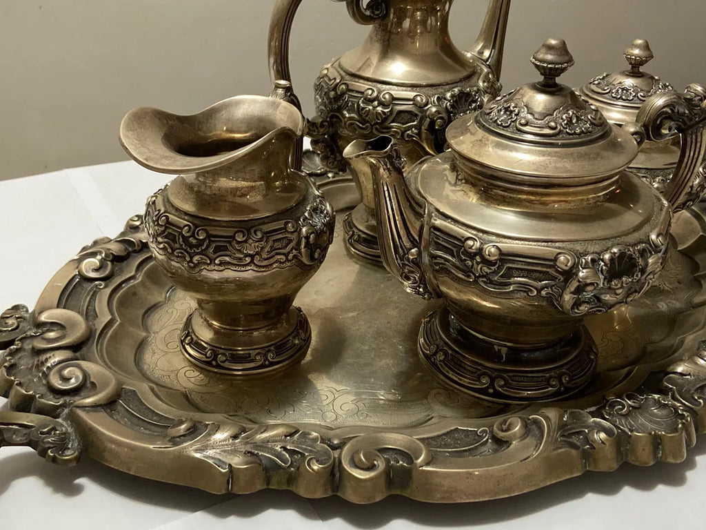 Baixela Portuguesa Prata 833 Estilo D. João V Chá E Café