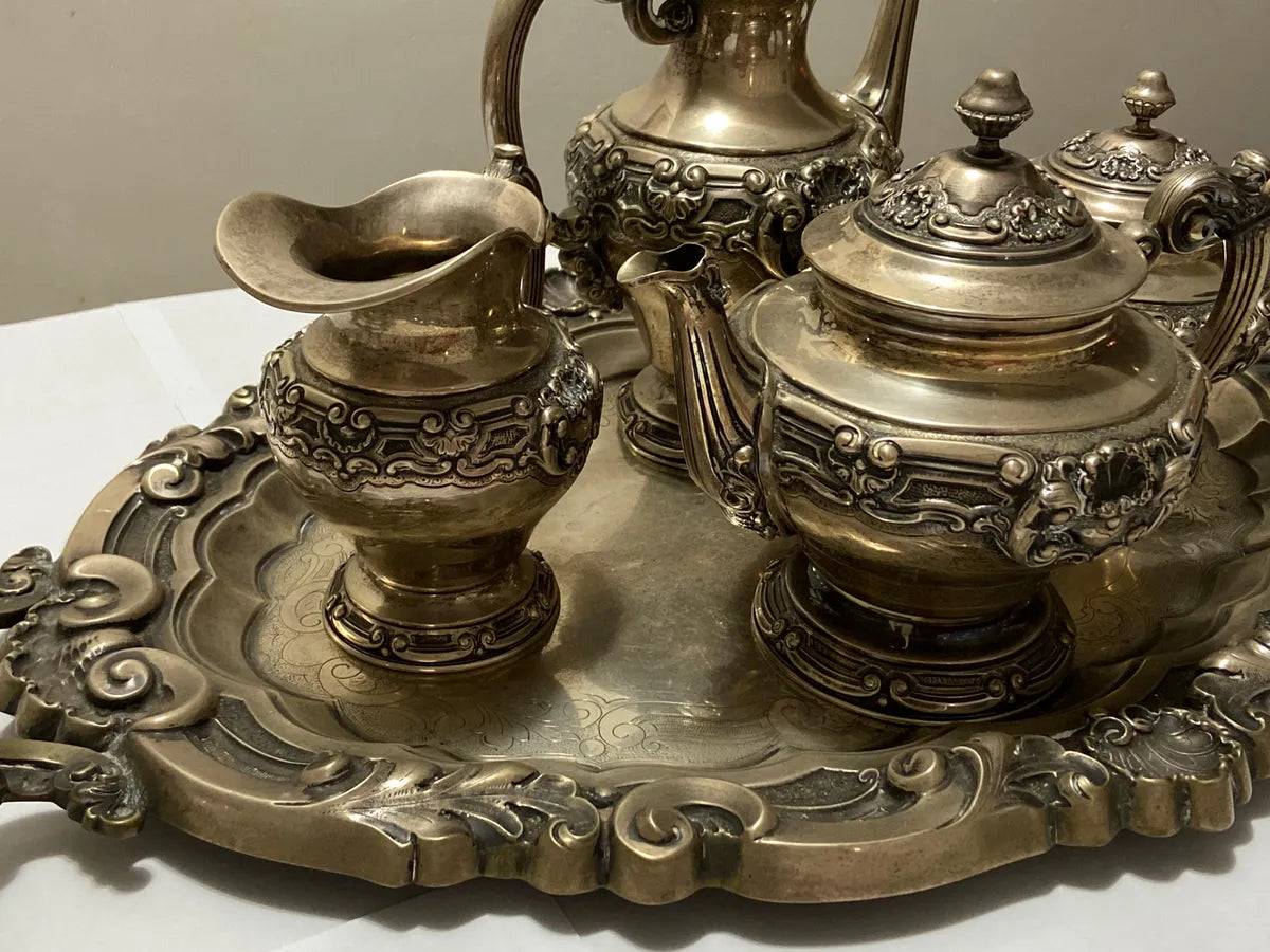 Baixela Portuguesa Prata 833 Estilo D. João V Chá E Café