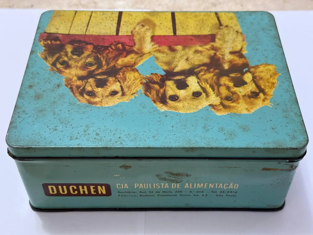 Lata Antiga Biscoitos Duchen Cachorros