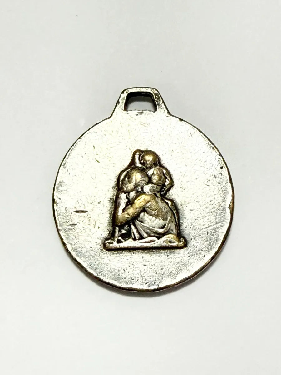 Medalha Religiosa Antiga Nossa Senhora C/ Menino Jesus Coro