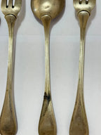 Conjunto Talheres Antigos Metal Prateado 5 Peças