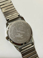 Relógio Antigo Champion Quartz Pulseira Aço Cor Prata Prateado