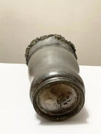 Copo Antigo Metal Estanho Com Detalhes Na Borda Decada De 50