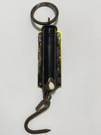 Mini Balança Antiga Pocket Mecânica 12 Kg Gancho Dourada