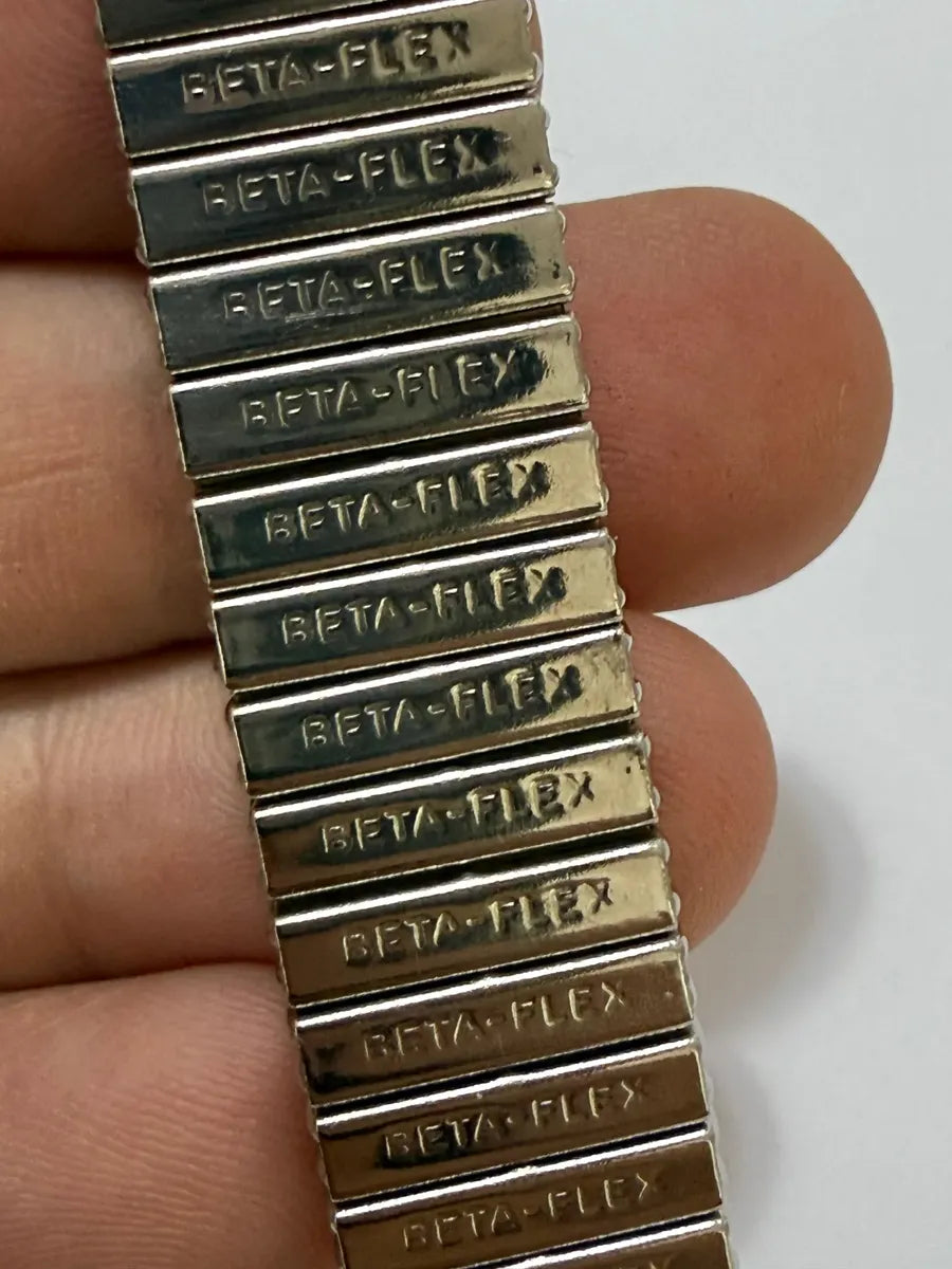 Pulseira Para Relógio Antiga Dourada Expansível Beta-flex