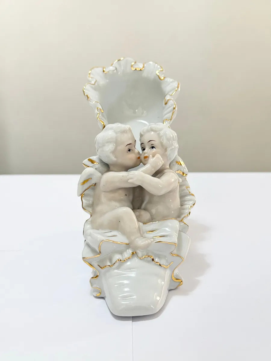 Escultura Porcelana Anjos Sapato - Monti Piero Espanha