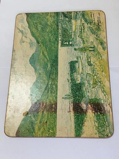 Placa Antiga Loch Lomond Escócia Assinada A. Jawdokimov 73 Escócia Antiga