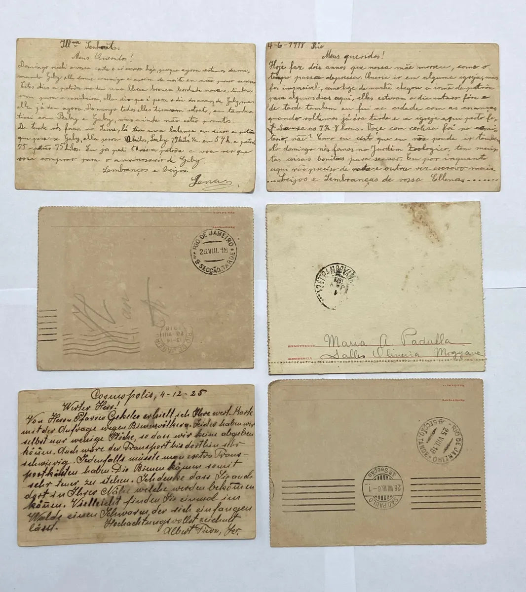 Bilhetes Postais Antigos República Do Brasil (lote)