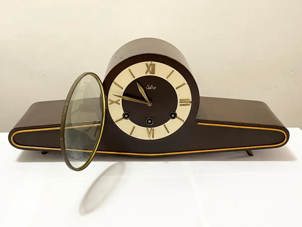 Relógio Antigo De Mesa Carrilhão Suiço Silco
