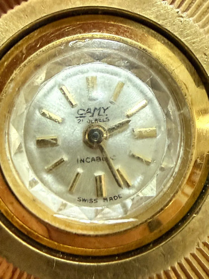Relógio Pingente Antigo Camy Swiss Made 21 Jewels Dourado