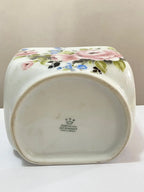 Antigo Saleiro Em Porcelana Schmidt Decorado Com Flores