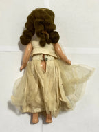 Boneca Antiga Olhos De Dormir Anos 50 C/ Roupa