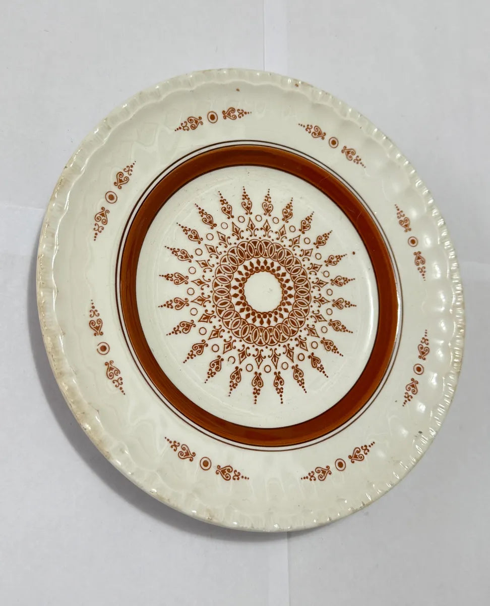 Antigo Prato Cerâmica Porto Ferreira Geométrico / Ornamental