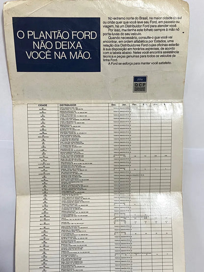 Folheto Antigo Folder Ford - Saia De Casa Tranquilo