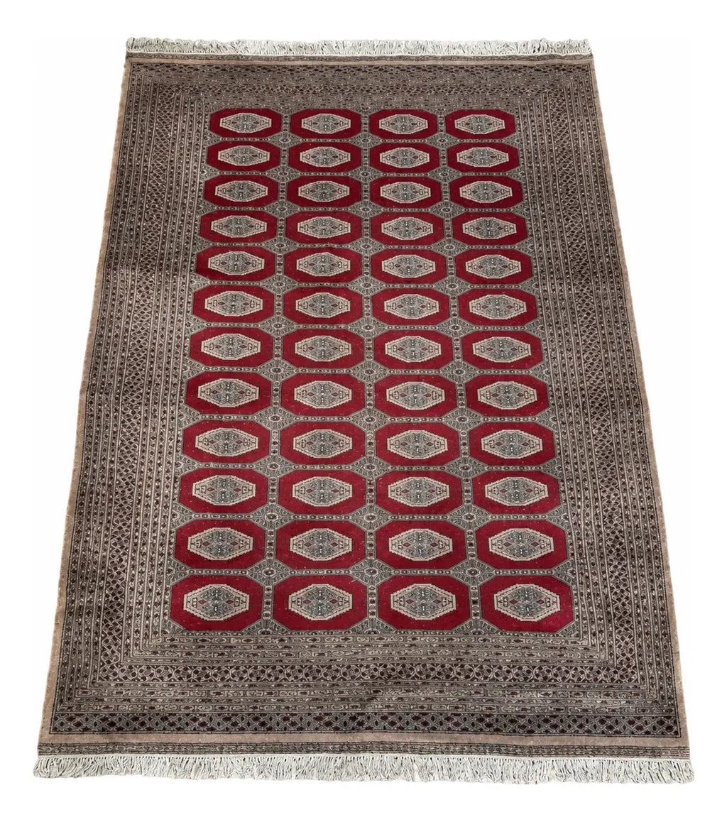 Tapete Bokhara Antigo De Lã Feito À Mão 350x250cm