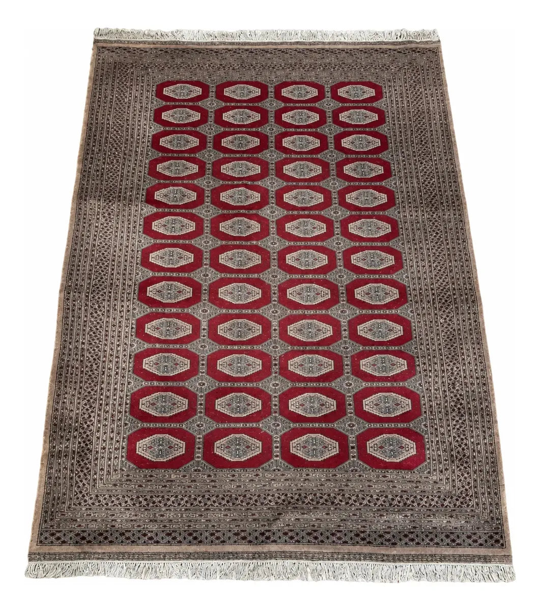 Tapete Bokhara Antigo De Lã Feito À Mão 350x250cm
