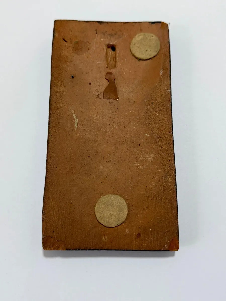 Placa Antiga De Cerâmica Com Relevo Igreja Colonial Assinada