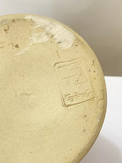 Vaso Antigo De Cerâmica Artesanal Rustico Esmaltado