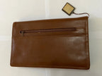 Carteira Clutch Antiga H. Laufer Couro Marrom Marrom