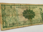 Cédula Antiga 1952 Paraguai Banco Central Un Guarani
