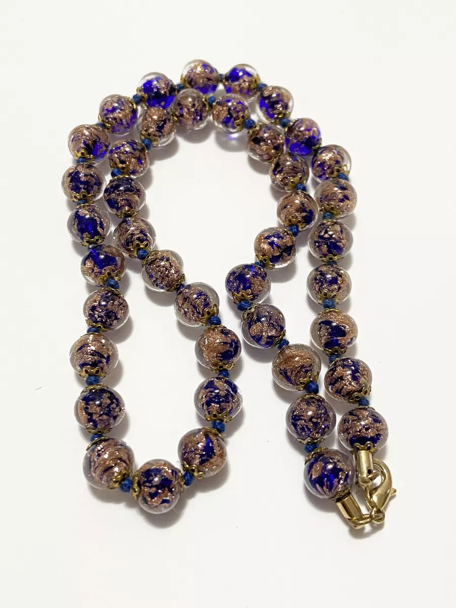 Colar Antigo Em Vidro Murano Glass Original Venezia Itália