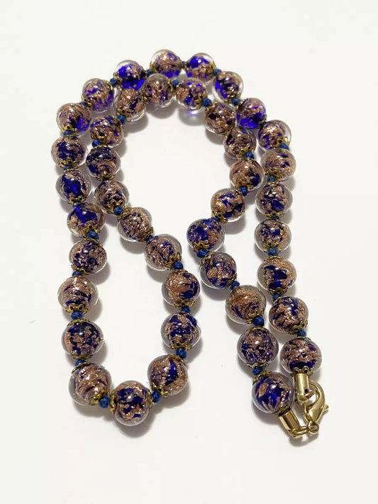 Colar Antigo Em Vidro Murano Glass Original Venezia Itália