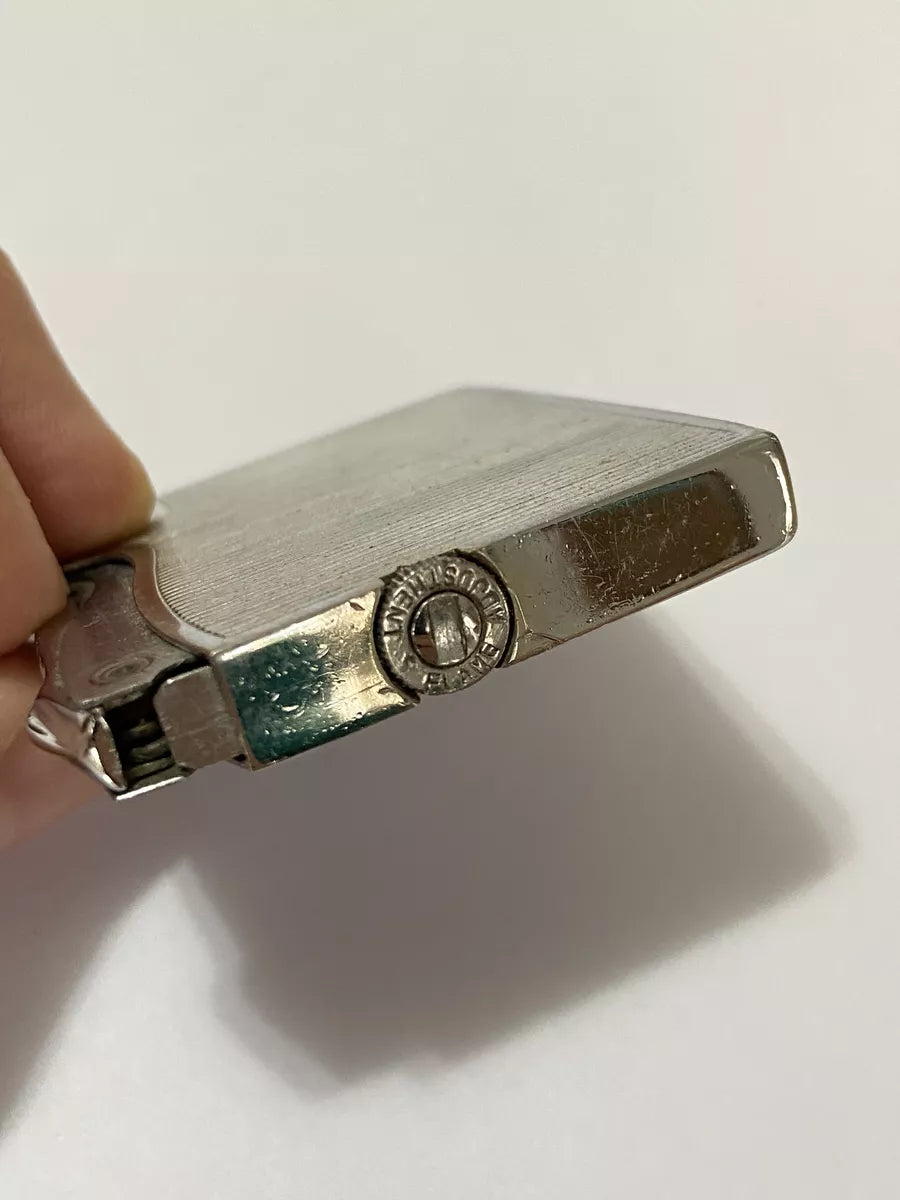 Isqueiro Antigo Americano Elgin Cromado Listras