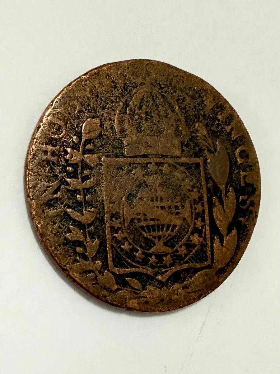 Moeda Antiga Brasil 80 Réis Império C/ Brasão