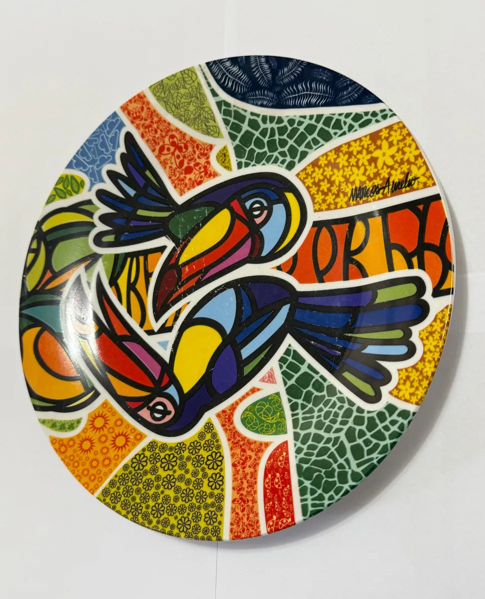 Prato Decorativo Spoleto Pop Art Marcos Aurelio 2012 Tucanos