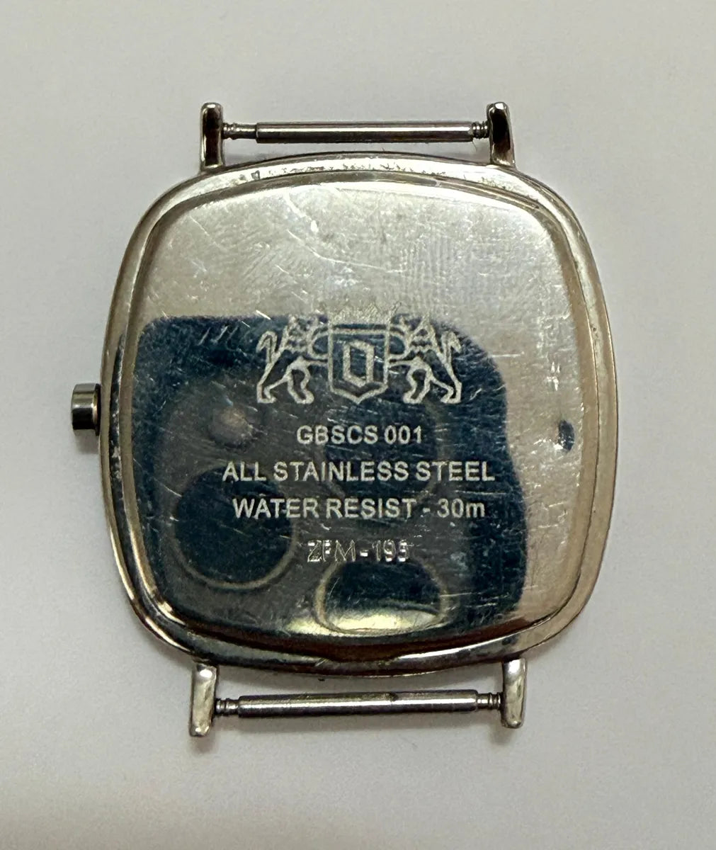 Relógio Orient Antigo Quadrado Inox 30m Gbscs 001 Zfm-195