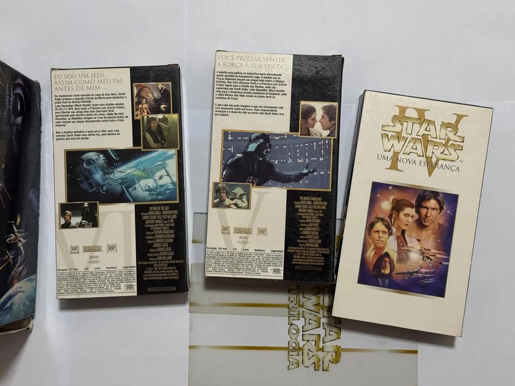 Star Wars Trilogia Clássica Vhs Box 3 Fitas Antigas Coleção
