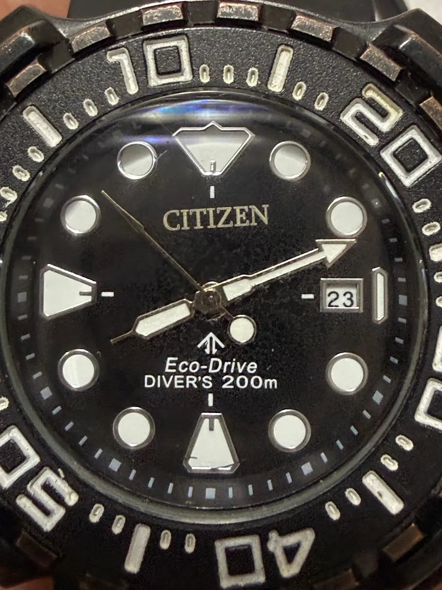 Relógio Citizen Eco Drive Divers 200m Preto Funcionando Preto