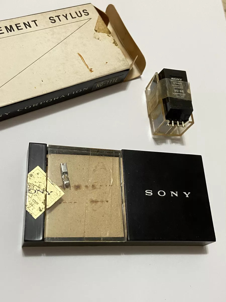 Antigo Raro Cartucho Sony Vc-8e + Agulha Ag-110 Toca Discos